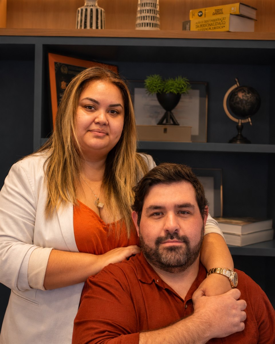 Cássio e Jéssica, sócios da NF Arquitetura e Engenharia